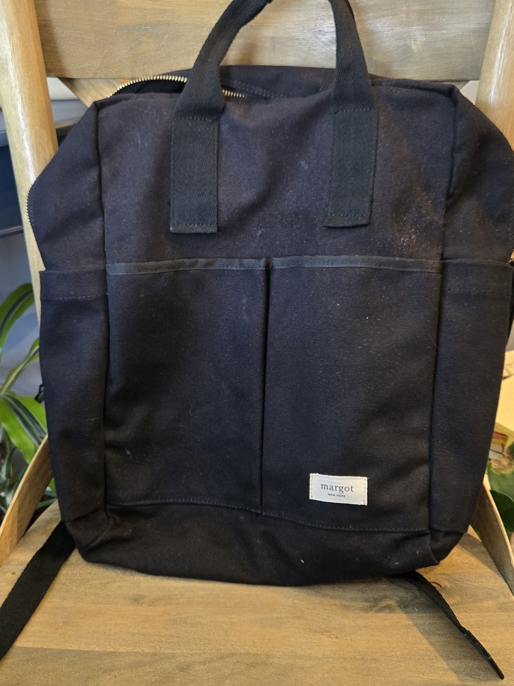 margot Black Canvas Everyday Men’s Backpack